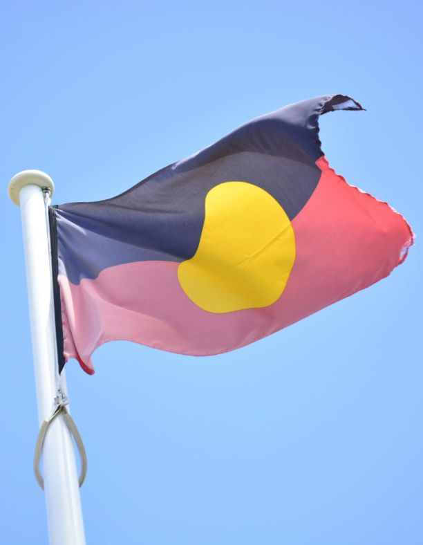 Aboriginal flag flying
